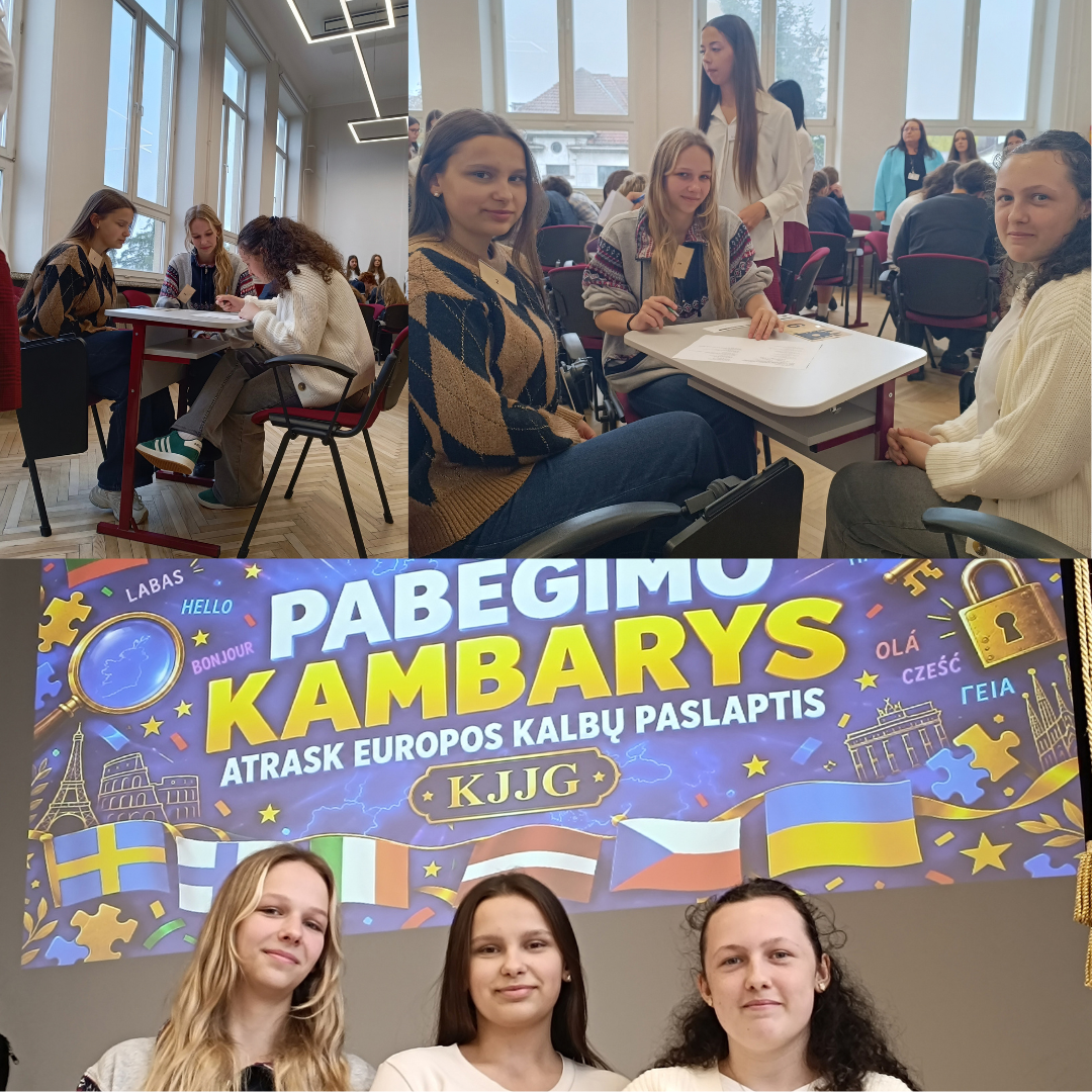KJGK mokinės konkurse „Pabėgimo kambarys: atrask Europos kalbų paslaptis“