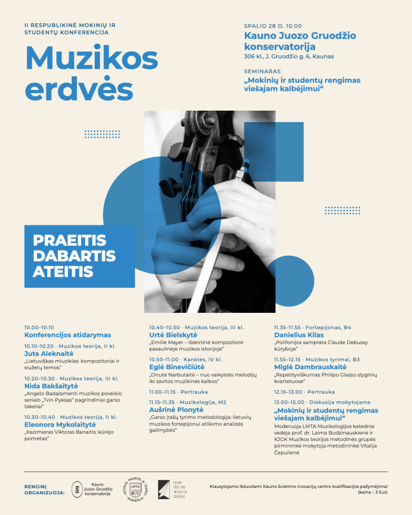 Konferencijos „Muzikos erdvės“ afiša